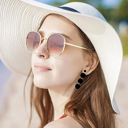 Round Acrylic Geometric Dangle Earrings，Resin Disk Drop Earrings for Women，Boho Lightweight Geometric Statement Summer Beach Jewelry for Women