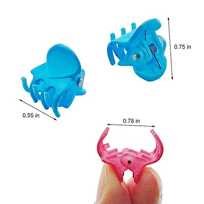 50 PCS Mini Hair Claw Clips， Bangs Strong Grip Multifunction Clamp Clips. (Matte Colors) - color: Matte Colors