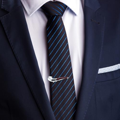 HAWSON Various Tie Clips for Men Unique, Funny Novelty Mens Tie Bar, Personalized Tie Pins for Men, Theme Wedding Party Gifts - style: Tobacco Pipe
