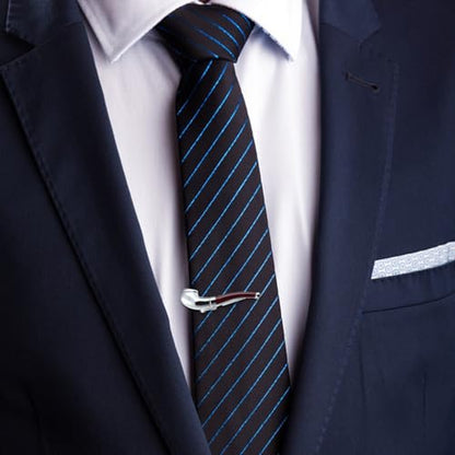 HAWSON Various Tie Clips for Men Unique, Funny Novelty Mens Tie Bar, Personalized Tie Pins for Men, Theme Wedding Party Gifts - style: Tobacco Pipe