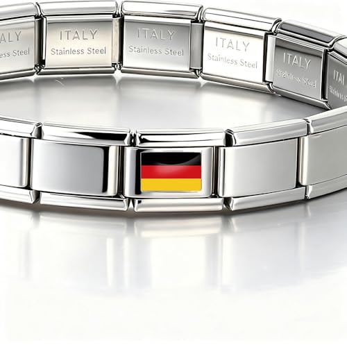 Italian Bracelet Charm,9mm,United Arab Emirates,Country & Culture > Flag - color: Germany