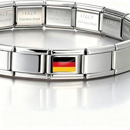 Italian Bracelet Charm,9mm,United Arab Emirates,Country & Culture > Flag - color: Germany