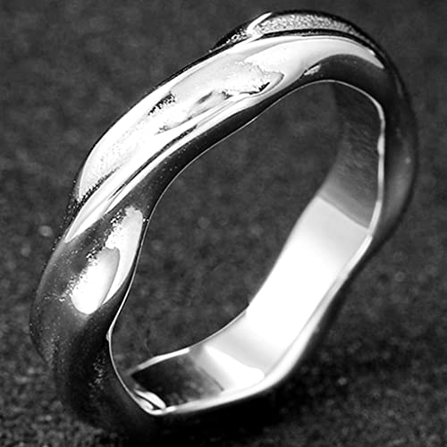 Jude Jewelers 6mm Stainless Steel Simple Plain Twisted Wave Braided Wedding Band Ring - color: Silver