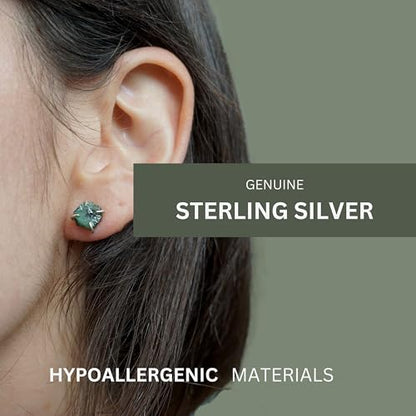 Women's Birthstone Crystal Stud Earrings