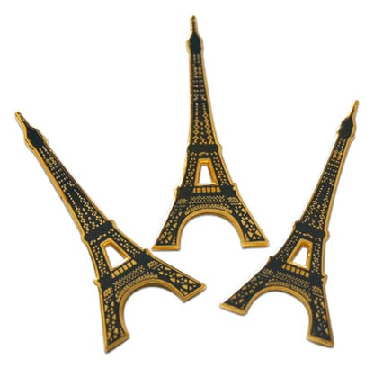 Novel Merk Landmark & Iconic Structures – Cultural Lapel Pin, Hat Pin & Tie Tack Set - with Clutch Back (3- Eiffel Tower)