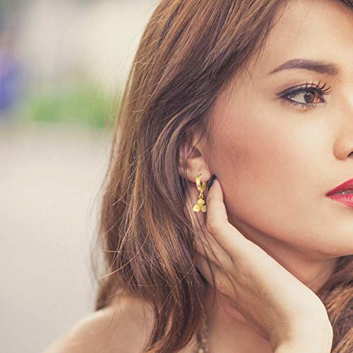 XYJZXY Gold Huggie Small Hoop Earrings with Charm Personalized Snake/Evil Eye/Star/Cross/Lock/Key 18k Gold Plated Crystal Drop Dangle Earrings for Women - style: Flower