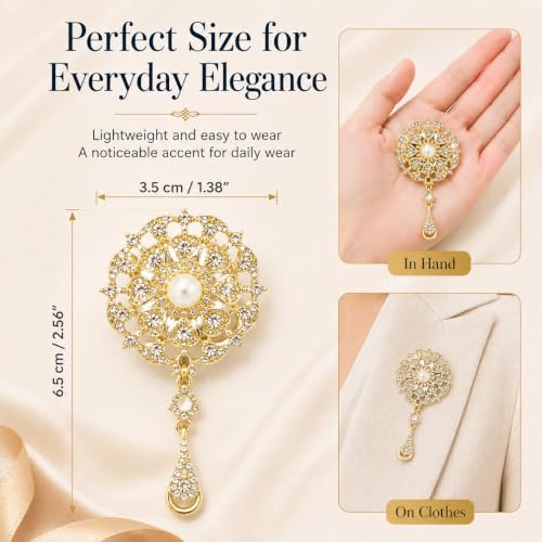 Brooch Pin for Women Rhinestone Peacock Crystal Delicate Animal Brooch Lapel Pins Girls Fashion Jewelry Gift for Christmas Brooch Birthday Jewelry Gift - style: Sun flower