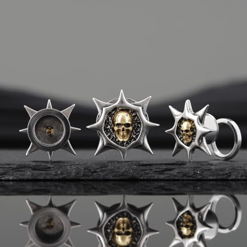 COOEAR Stainless Steel Ear Tunnel and Plug, Flesh Gauges for Earrings, Industrial Gears Design Piercing Expander Stretchers. - color: S8743G, size: 5/8" (16mm)