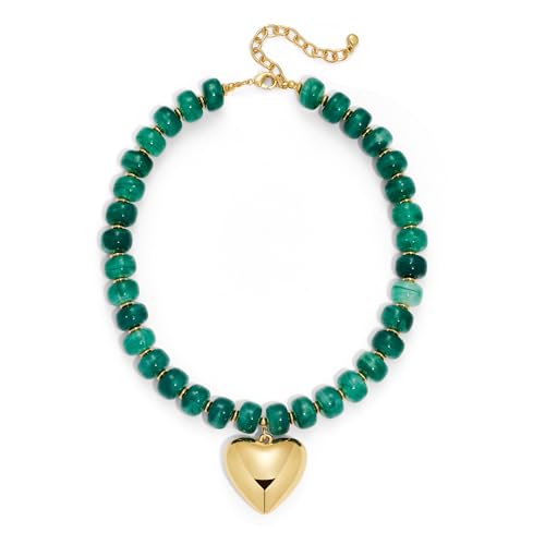 LILIE&WHITE Resin Chunky Beaded Necklace for Women Minimalistic Modern Statement Necklace Jewelry Accessories - color: XL23227G