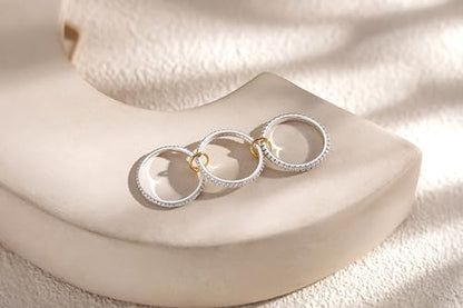 Silver Plated Stackable Rings for Women Stack Rings Set