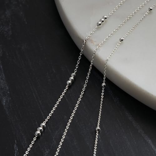 Milla Triple Necklaces for Women, Trendy Trpiple Chain Necklace Set | Stylish Gold Necklace Stack and Silver Layered Necklaces for Women made with 14K Gold Plated and Silver Plated Materials - color: Triple Cable Chain / Siver
