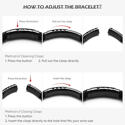 VNOX Men's Inspirational Mantra Engarved Handmade Braided Leather Adjustable Cuff Bangle Bracelet Encouragement Motivational Gift for Men - style: Black-Tiger eye