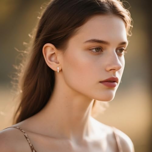 Limerencia G23 Pure Titanium Hypoallergenic Huggies Hoop Earrings for Women Sensitive Ears - color: silver