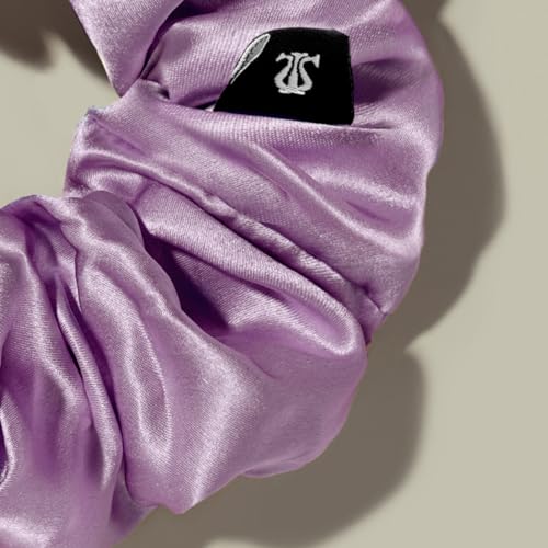 LILYSILK Silk Hair Scrunchies/Ties for Frizz & Breakage Prevention, 100% Mulberry, No Damage, Elastic ponytail Holders, 1Pc, Lavender - color: Lavender