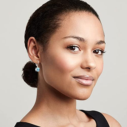 Multicolor Crystal Dangle Studs Earrings Set for Women 925 Silver Hypoallergenic Dangle Earrings Leverback Drop Earring Fashion Cubic Zirconia Leverback Stud Earring Sets Trendy Cubic Zirconia Jewelry Gifts for Women - style: 12-S