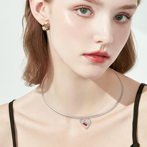 UNICRAFTALE Wire Wrap Collar Necklaces for Women 304 Stainless Steel Choker Necklaces Open Choker Necklace Metal Plain Chocker Collar Necklace for DIY Jewelry Making - color: Stainless Steel Color