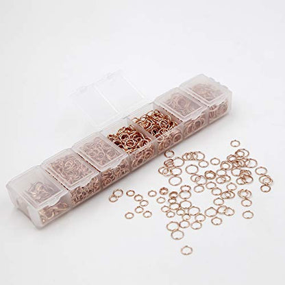 EuTengHao 1504pcs Open Jump Ring and Lobster Clasps Jewelry Repair Tools Jewelry Making Supplies Kit with Jewelry Making Accessories for Necklace Making Repair (Rose Gold) - color: Rose Gold
