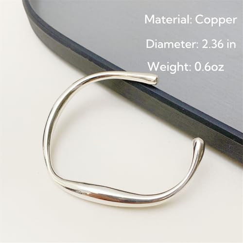 925 Sterling Silver Bangles For Women Handmade Silver Bangles Open Adjustable Bangle Bracelets For Women Silver Open Cuff Bracelets Stackable Wrap Bangles Festival Jewelry Gifts - color: Style 15