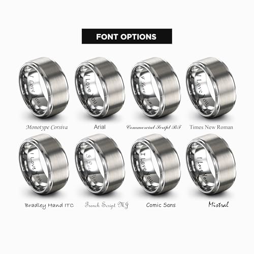 Tungsten Wedding Band Ring Black 10mm Men Women Comfort Fit 18k Rose Gold Step Edge Brushed Polished - color: Grey Tungsten