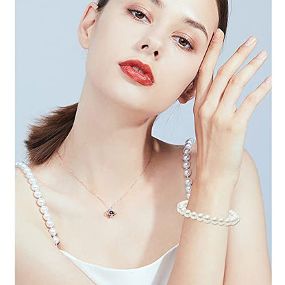 MOZAKA 30 Pieces 6mm/8mm Faux White Pearl Bracelets for Women Stackable Stretch Beaded Bracelets Simulated Pearl Bracelet Set for Bridesmaid Bridal Wedding Party Jewelry - style: B:8mm