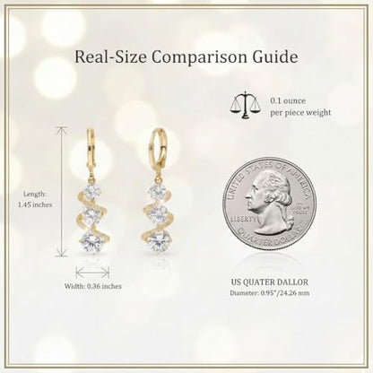 Sonateomber Christmas Tree Dangle Small Gold Hoop Earrings for Women, Cute Sparkly CZ Rhinestone Maple Clover Leaf Drop Earings Thanksgiving Holiday Accessories Fashion Jewelry Gift - color: Spiral
