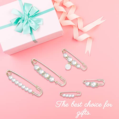 Fashion Pearl Brooch, Sweater Shawl Pearl Pin, Elegant and Fashionable | Enhance your Temperament, Suitable for a Variety of Occasions to Wear, White - color: White