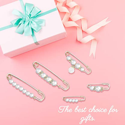 Fashion Pearl Brooch, Sweater Shawl Pearl Pin, Elegant and Fashionable | Enhance your Temperament, Suitable for a Variety of Occasions to Wear, White - color: White