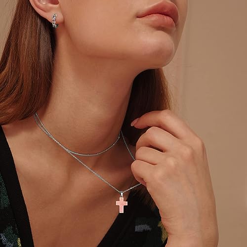 12PCS Natural Stone Cross Pendant Gemstone Charms Bulk for Jewelry Making | Healing Crystal Quartz Chakra Reiki Gemstone Pendants Charms Bulk for Necklace Craft - color: Rose Quartz Cross