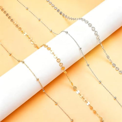 NEWITIN 4 Pieces Waist Chain for Women Gold Plated Adjustable Belly Chain Dainty Layered Summer Beach Body Chains Sexy Bikini Body Chains Jewelry Accessories for Women - color: 4 Pieces Gold Silver Fashion