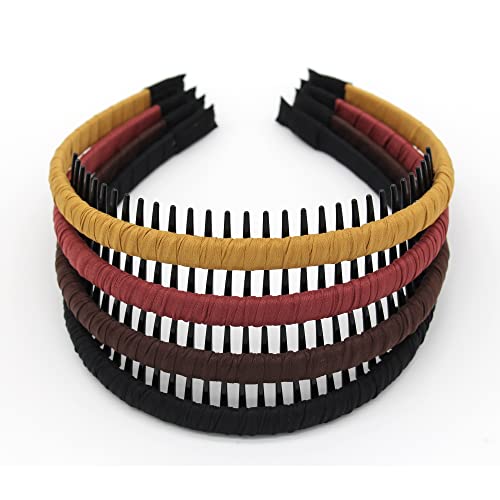 JOBAND teeth hair bands for women's hair,zig zag headbands for women 4 pcs | Non Slip hair accessories Suitable Daily Use,Spa,Parties and Yoga，facial cleansing - color: Multi-colored-102