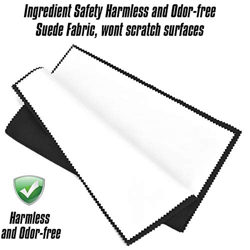 SEVENWELL Silver Polishing Cloth, 2PCS Large Jewelry Cleaning Cloths | Dual-Layer Cleaning, Large 10" × 12", Reusable, Removes Tarnish, Restores Shine, For Sterling Silver, Gold & Platinum - color: Black