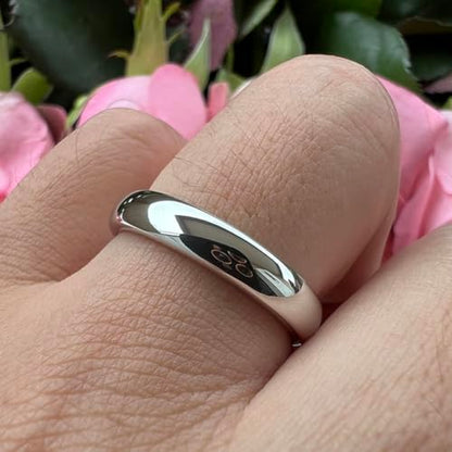 TUTISS 2mm 3mm 4mm 5mm 6mm 7mm 8mm 10mm White Tungsten Rings for Men Women Engagement Wedding Bands Domed Polished Shiny Comfort Fit - color: 4mm White Tungsten