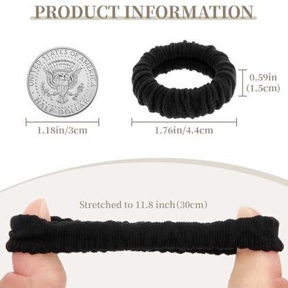 QIUTIMIY 10 Pcs No Damage Hair Ties Thick Hair Elastic Rubber Bands Hair Accessories Scrunchies Seamless for Women - color: Style 1