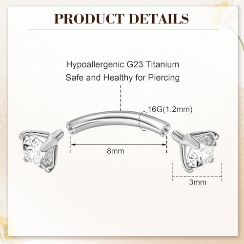 3-12 Pcs 14G Belly Button Rings Belly Rings for Women CZ Opal Navel Rings Belly Piercings Jewelry Belly Barbells Stainless Steel Body Belly Button Piercing Jewelry - color: Silver-Titanium steel