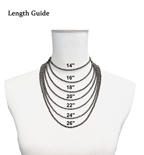 Western Jewelry Navajo Pearl Necklace for Women Handmade Long Boho Turquoise Pearls Layered Necklaces for Cowgirls - color: 1 Pearl Necklace
