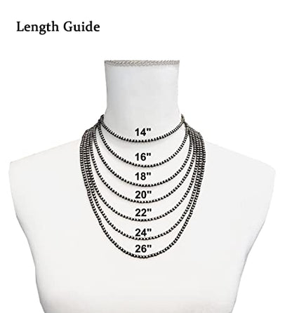 Western Jewelry Navajo Pearl Necklace for Women Handmade Long Boho Turquoise Pearls Layered Necklaces for Cowgirls - color: 1 Pearl Necklace