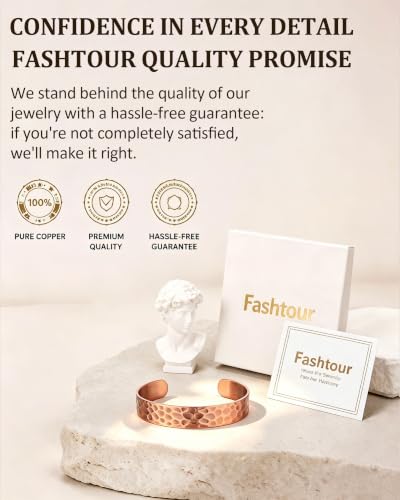 Pure Copper Bracelet – Copper Bracelet for Men & Women – 100% Solid, Raw & Uncoated Handmade Hammered Tibetan Cuff Bangle - color: Wide Design