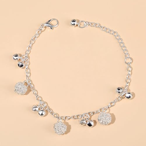 925 Sterling Silver Plated Heart Charm Bracelet for Women - Dainty Chain Love Gift Idea - style: Style9