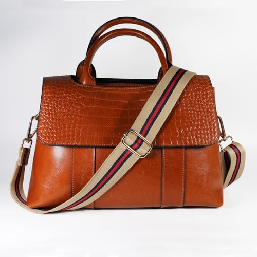 Kolti Purse Strap Replacement Crossbody Handbag Stripe Wide Adjustable - color: Gold Buckle-419