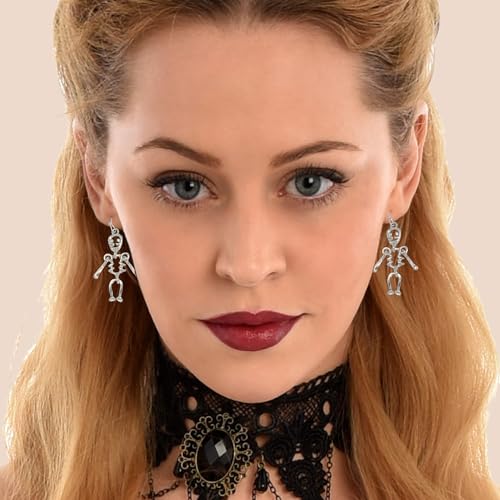 Halloween Stud Earrings Set for Women Stainless Steel Hypoallergenic Jewelry with Pumpkin, Spider, Ghost, Bat & Skull Designs Spooky Halloween Accessories & Gifts for Teachers