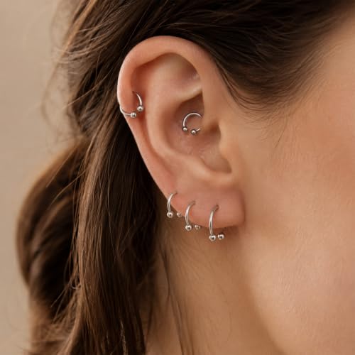 Mikovivi Acrylic Septum Rings,Plastic Horseshoe C-Shape Pincher Taper Cartilage Stretching Kit Piercing Retainer Jewelry for Women Man Nose Ear Tragus Size 14G 12G 10G 8G 6G 4G 2G 0G 00G