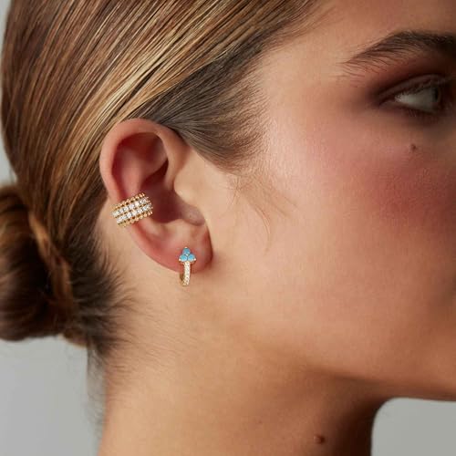 BENEIGE Ear Cuff Non Piercing 14K Gold Plated Ear Cuff Earrings for Women Clip On Cartilage Earring Jewelry for Women - style: A Double Beaded
