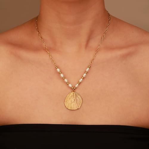 2 PCs Gold Plated Necklace Set for Women - Non Tarnish Jewelry Gift with Fashion Design - style: 2 PCs: Cell