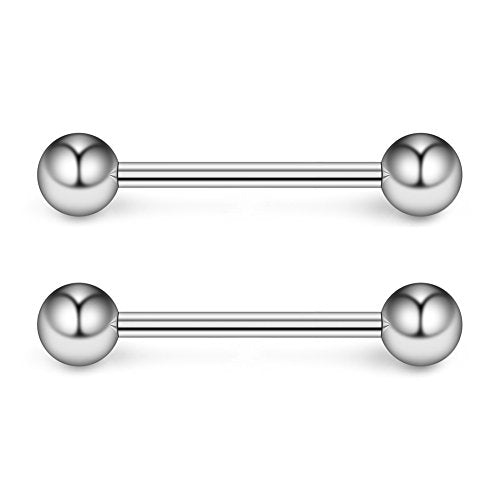 316L Stainless Steel Nipple Shield Barbell Ring Bar Body Piercing 14G - style: Mix Color(8pcs)-14mm