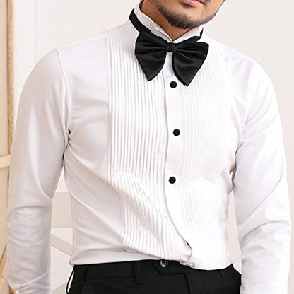 Men's Cufflinks & Tuxedo Studs Set - 316L Stainless Steel Formal Wedding Jewelry, Groomsmen Gift Set with Gift Box - color: 8pcs white