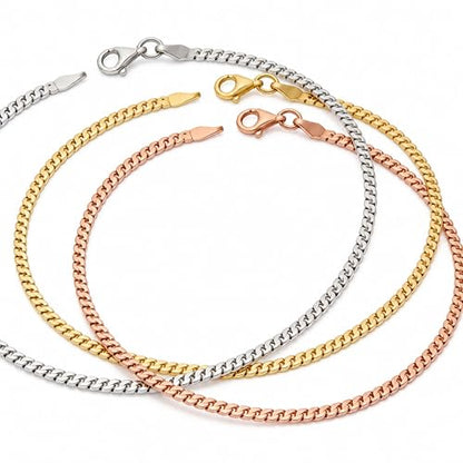 Dainty Sarpatin Chain Bracelet for Women | 925 Sterling Silver 14K Gold Plated Thin Gold Bracelet | Minimalist Serpentine Chain Stackable Jewelry Gift