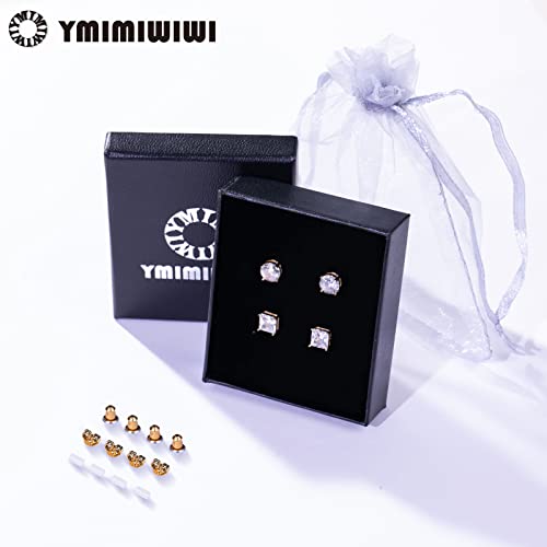 Earrings Holy Stud Earrings for Girls/Women, Sliver Gold Wedding Earrings for Bridesmaids - color: 6mm Square Base|Gold