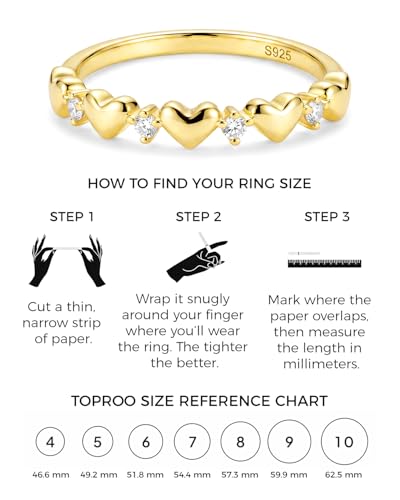Cross Ring 14K Gold Plated 925 Silver with CZ, Stackable Rings - color: Love 14K Gold, size: 7