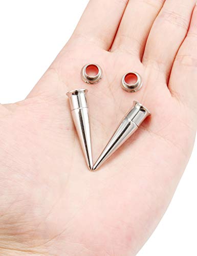Jenxnjsjo 14g to 7/8in Ear Gauges Plugs Tunnels Taper Earrings Stretching Expander Kit Set for Women Men - color: 021: Tapers, size: 0g (8mm)