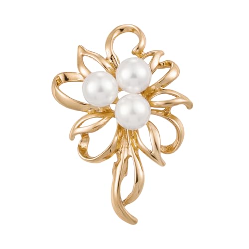 Flower Simulated Pearl Elegant Brooch Pins Jewelry Wedding